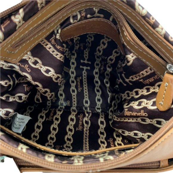 Tignanello Brown Leather Bag Purse - Picture 7 of 12